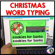 Christmas Word Typing Practice This Is A Great Morning Work Or Literary Center Activity That Will Improve Keyboarding Skill Christmas Words Words Simple Words