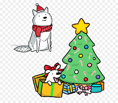 20 christmas dog and cat bundle. Cartoon Christmas Tree