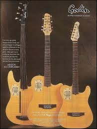The 1993 Godin Electro Acoustic Series With L R Baggs Electronics 8 X 11 Ad Godin Godin Guitars Electro Acoustic Guitar Baggs