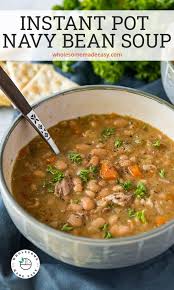 Add the beans and water to your instant pot using a 1:3 bean to water ratio. Instant Pot Navy Bean Soup Wholesome Made Easy
