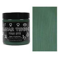 To cover gray or white hair, to change to a color regarded as more fashionable or desirable. Lunar Tides Lunar Tides Semi Permanent Hairdye Smokey Green Green Att