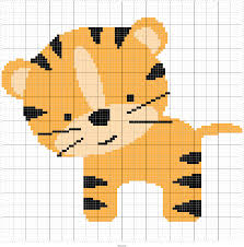 Baby cross stitch pattern with cute animals, baby bears panda counted cross stitch chart, baby room decor, baby shower gift diy, pdf pattern ❤ pdf pattern details * design area: Baby Tiger Cross Stitch Cross Stitch Animals Cross Stitch Baby
