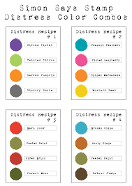 distress color combos simon says stamp blog