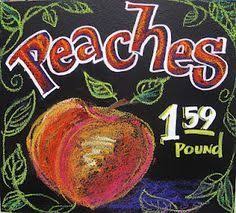 Peaches Calligraphy Design Trader Joes Sign Art