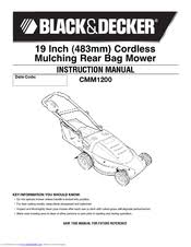 Black And Decker Cordless Lawn Mower Cmm1200 Manual Black Decker Cmm1200 Manuals Manualslib