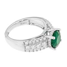 round cut colombian emerald ring emeralds international