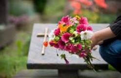 Image result for how do you secure a wreath on a grave
