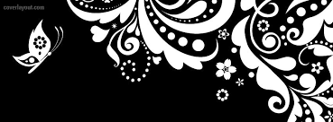 Black And White Facebook Cover Black And White Butterfly Heart Swirls Facebook Cover Best Facebook Cover Photos Facebook Cover Cover Pics