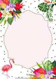 Free Printable Tropical Flamingo Birthday Invitations Flamingo Birthday Invitations Free Printable Baby Shower Invitations Baby Shower Invitation Templates