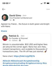 If you are an institutional buyer, the cboe and cme offer options arrangements to buy bitcoin. Vp At Mastercard Comment On Nano Nanocurrency