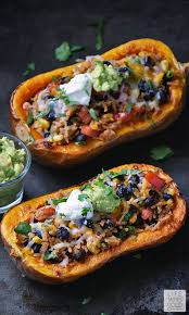 Stuffed Butternut Squash Recipe Sundaysupper Butternut Kurbis Rezept Rezepte Butternut Rezepte