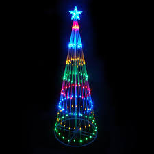 Northlight 108 In Tree With Multicolor Led Lights Lowes Com In 2020 Christmas Tree Yard Art Outdoor Holiday Decor Christmas Tree Yard