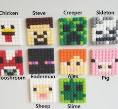 Diy Minecraft Pixel Mini Block Kits Character Keychains Bugelperlen Vorlagen Bugelperlenvorlagen Bugelperlen