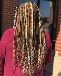 Dayarashelle Theslaughtergirl On Instagram Multi Colored Goddess Box Braids Tucked To Box Braids Hairstyles Braided Hairstyles Box Braids Styling
