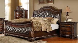 Maybe you would like to learn more about one of these? Buy Mcferran B9588 Queen Sleigh Bedroom Set 5 Pcs In Oak Veneers Dark Cherry Finish Leather Online