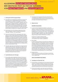 Wann kommt mein dhl paket. Agb Dhl Packstationen Und Zustelloptionen Hbh Service Gmbh