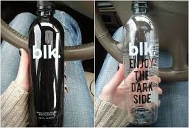 blk black spring water bottle water water bottle