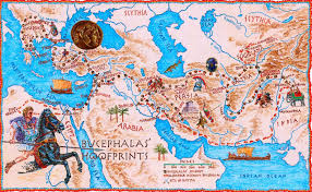 The macedonian empire was forged out of the campaigns of philip ii of macedon and alexander the great. Macedonian Empire Bucephalas Great Journey Illustration Macedonian Route Map