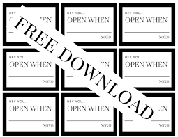 Remix it to make it your own. 41 Open When Letter Ideas 2 Free Printables Sayings To Choose From