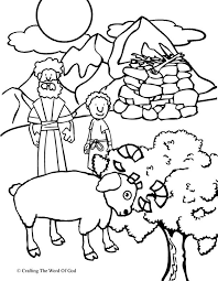 But the angel of the lord called to him from earlier, isaac asked his father where the sacrifice was, and abraham answered, god will provide for himself the lamb (genesis 22 changes will take effect once you reload the page. Abraham Offers Isaac Coloring Page Crafting The Word Of God