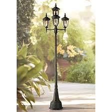 The base is made of tubular metal with painted glossy. Bellagio Outdoor Post Light Veranda Bronze 102 4 Light Street Lantern Champagne Hammered Glass For Exterior Garden Yard John Timberland Farmhouse Goals