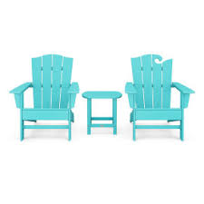 The very first adirondack chair was made back in the early 20th century. Polywood Wave 3 Piece Adirondack Chair Set With The Crest Chairs Pws588 1 Polywood Official Store