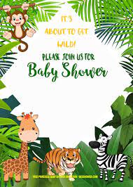 Free Safari Baby Shower Invitation Templates Safari Baby Shower Invitations Safari Baby Shower Safari Baby