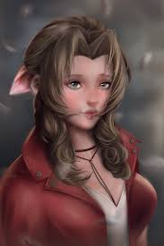 Aerith fan art practice with skin tones and hair