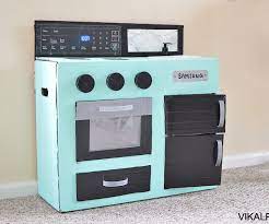 They're love their new kitchen and careful when playing with it because they knew mommy was working very hard. Diy Cardboard Kids Play Kitchen 10 Steps With Pictures Instructables