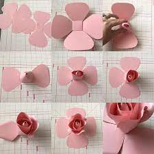 Fiore Di Carta Fai Da Te Con Rose Center Nuovo Modello Non Ancora Venduto Per Favore Paper Flowers Diy Wedding Paper Flower Template Paper Flower Tutorial