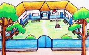 Gambar mewarnai gedung sekolah dasar. Gambar Mewarnai Gedung Sekolah
