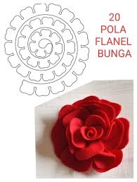 Apakah akan dibuat buket yang besar dengan bunga yang banyak atau hanya satu tangkai, begitupun dengan kelopak bunganya juga perlu dipikirkan berapa banyak. 20 Pola Bunga Flanel Gratis Teman Kreasi