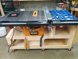 Some Upgrades To My Ridgid R4512 Http Ift Tt 2xpkyje Garage Workbench Plans Ridgid Table Saw Table Saw Workbench