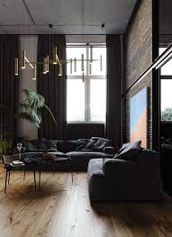 Moody Modern Industrial Interiors With Wood And Concrete Decor Modern Industrial Interior Industrial Interiors Modern Industrial Decor