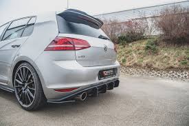 The volkswagen golf (mk7) (also known as the golf vii) is a small family car, the seventh generation of the volkswagen golf and the successor to the volkswagen golf mk6. Rennen Haltbarkeit Heckschurze V 2 Vw Golf 7 Gti Shop Volkswagen Golf Gti Mk7 Maxton Design