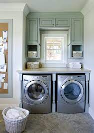 These laundry racks, located near the windows, speed up the drying process. 10 Inspiring Laundry Room Spaces My Tuesday Ten No 18 Bystephanielynn Stylish Laundry Room Laundry Room Organization Laundry Room Storage