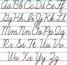 Free Printable Cursive Alphabet Chart Printable Cursive Alphabet Worksheets Printable Cursive In 2020 Cursive Alphabet Chart Cursive Words Cursive Alphabet