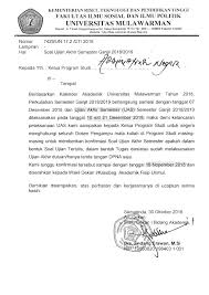 Maybe you would like to learn more about one of these? Permohonan Pembuatan Soal Ujian Akhir Semester Ganjil 2018 2019