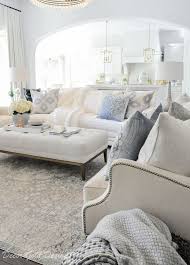 Winter Home Tour Decor Gold Designs Blue Living Room Decor Light Blue Living Room Living Room White