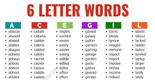 You thought you knew your abcs, but our alphabet used to have a total of 32 letters instead of the 26. 6 Letter Words List Of 2500 Words That Have 6 Letters In English Esl Forums