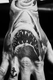 Black And White Shark Design Pin By Megan Balestra On Dovme In 2020 Shark Tattoos Hand Tattoos Ink Tattoo