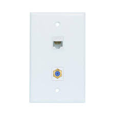 Be sure to get the correct rg6 (not rg59) connectors. Esylink Al304 Ethernet Coax Wall Plate Cat6 Coax Wall Plate With 1 Ethernet Port 1 Tv Coax Cable F Type Connector White Walmart Canada