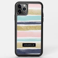 Watercolor And Faux Glitter Stripes Otterbox Iphone Case Zazzle Com Iphone Cases Otterbox Otterbox Iphone Iphone Cases