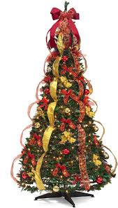 Christmas Tree Fully Decorated Pre Lit 6 Ft Pull Up Pop Up Out Of Box Ready Minimal Assembly Needed Christmas Tree Holiday Decor Warm Light