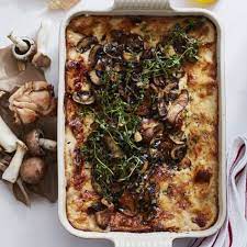 Mushroom Lasagna With Gruyere Bechamel Recipe Recipes Stuffed Mushrooms Mushroom Lasagna