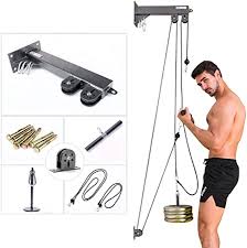 How much does a lat pulldown machine cost? Elikliv Fitness Cable Pulley Gym Wall Mountedat Tricep Pulley System For Lat Pulldown Machine Diy Pulley Cable Machine Attachment System Fitness Equipment For Tricep And Ab Pulldowns Biceps Curl Amazon Co Uk Sports