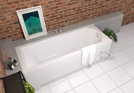 Bei dieser badewanne können sie zwischen verschiedenen ablaufsystemen wählen: Badewanne Rechteck Shea 140x70 Cm Ecolam