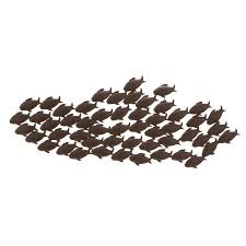 Benzara Bm05830 Bronze Metal Fish Wall Decor Metal Fish Wall Art Fish Wall Decor Metal Wall Plaques