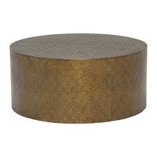 Reclaimed barn wood round coffee table. Tolfa Round Coffee Table Gold Metal Barker Stonehouse
