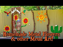 Rusted metal fixtures look great in any backyard, giving it a rustic, antique feel. Homemade Metal Flowers Other Metal Art Youtube